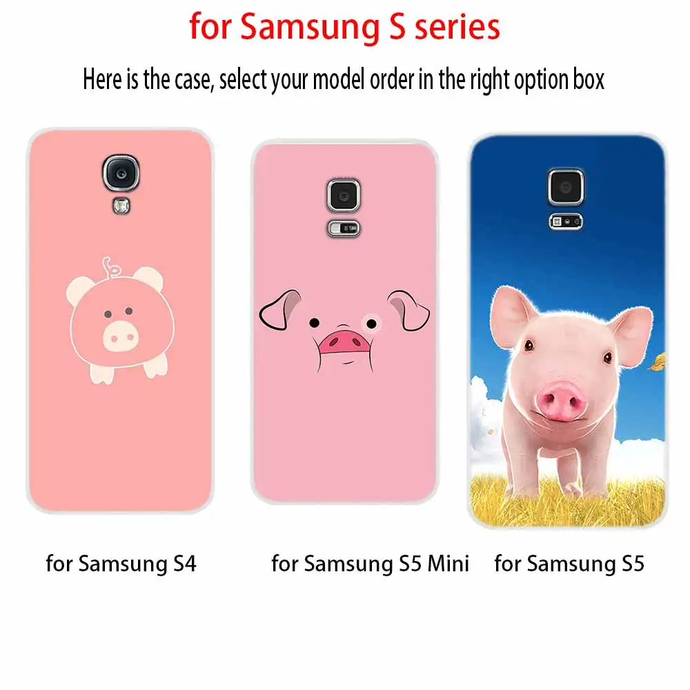 funny cute lovely pig Soft Cover For Samsung Galaxy S7 Edge S8 S9 S10 S11 S20 S21 Plus Lite E Ultra Case | Мобильные телефоны и