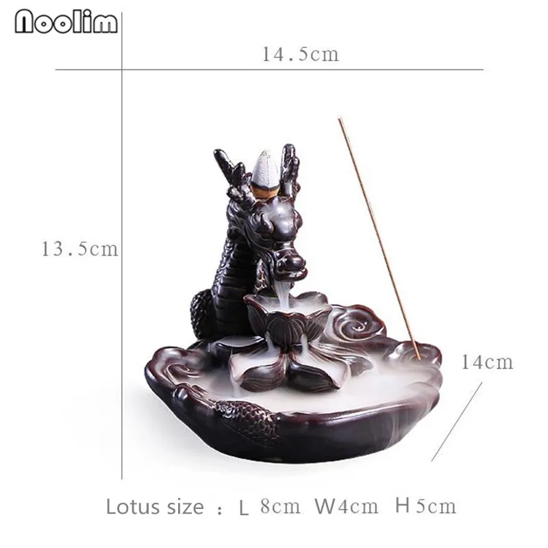 Подставка для курильницы в виде дракона и лотоса с 10 бесплатными