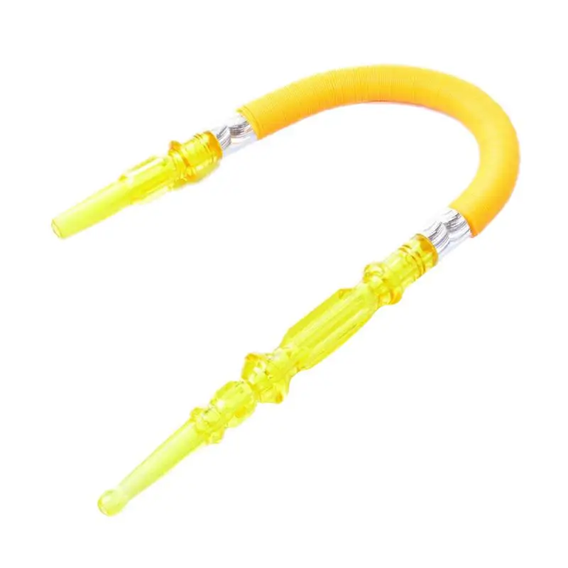Yellow 1 шт. арабский шланг для кальяна пластиковый Высококачественный акриловый ручка аксессуары для кальяна Chicha для курения растягивающаяся длина 2 м длина - Цвет: Yellow