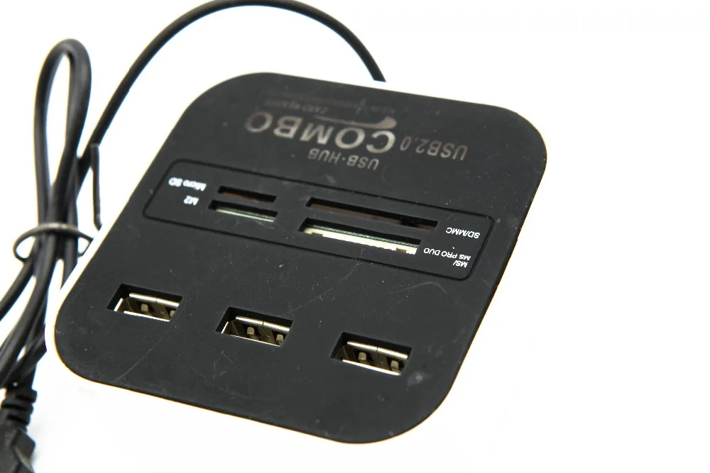 Горячая все в 1 Combo Hub USB 2,0 3 порта кард-ридер для SD MMC M2 MS Pro Duo