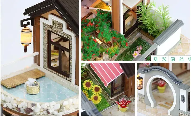 13848 большой деревянный кукольный дом Миниатюрный DIY кукольный домик с мебели большой размер дом Мечта в древнем городе подарок на день рождения