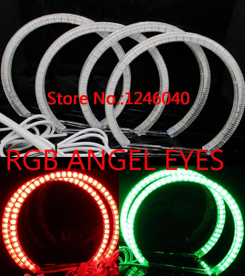 Новый 2*131 мм и 2*146 RGB ангельские глазки комплект для BMW E46 4 двери 98 05 седан без