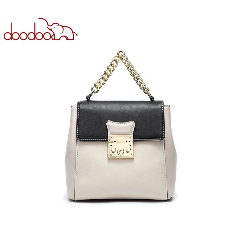 Фото Рюкзак DOODOO Женский, из искусственной кожи, с цепочкой, 2019 №3