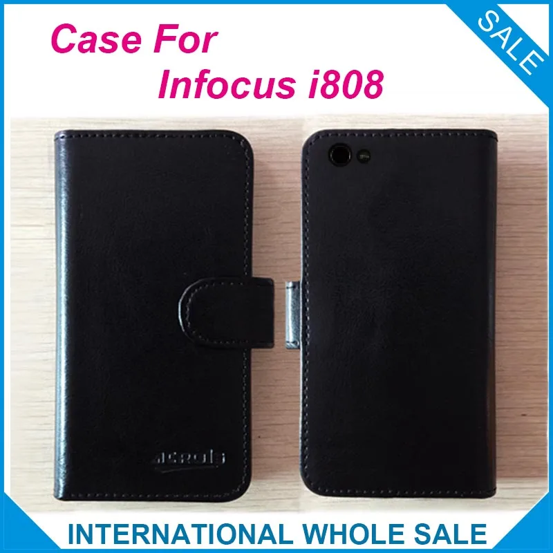 

Лидер продаж! Эксклюзивный кожаный чехол для Infocus i808, 6 цветов, номер отслеживания, 2016