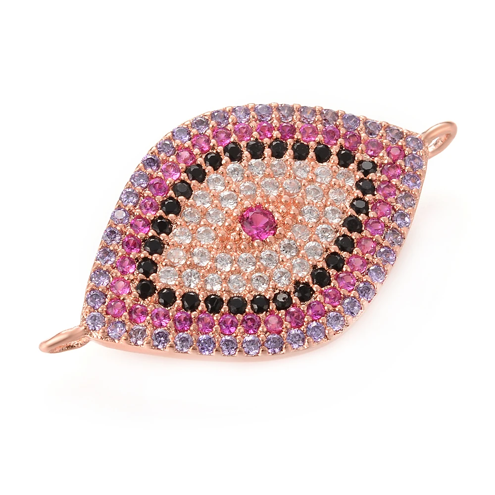 

10PCS/Lot Geometry CZ Hand Spacer Beads Top Quality Brass Connectors Fit Macrame Bracelet Necklace Jewelry Making VC-348*10