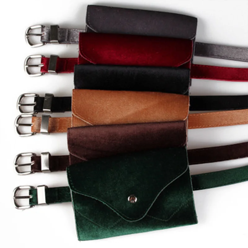 

Anreisha Women Fashion Waist Bag High Quality Velvet Material Belt Bags For Women Female 2018 Newest Girl Phone Fanny Pack Bag