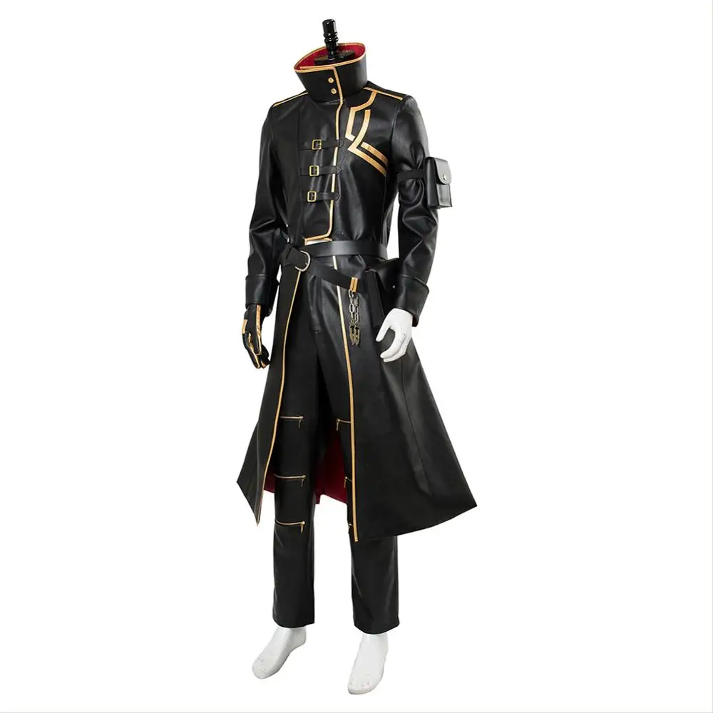 Fate Grand Order Косплей Gilgamesh Косплей Костюм кожаное пальто Униформа костюм Хэллоуин карнавальные костюмы