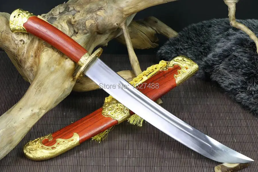 Handmade1095 Высокоуглеродистая сталь двойной край острый Китайский Меч кунг фу