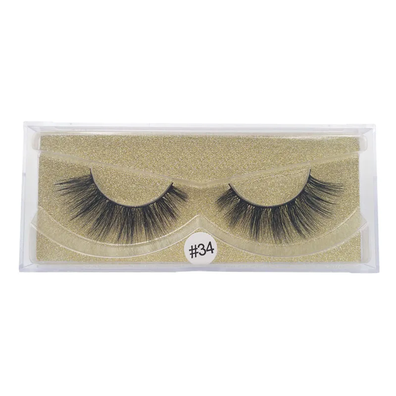 W34G20 20 Pairs Mink Eyelashes Wholesale False Eyelashes Mink Lashes Wholesale False Lashes Makeup Eyelash Extensions maquiagem - Цвет: W34G20
