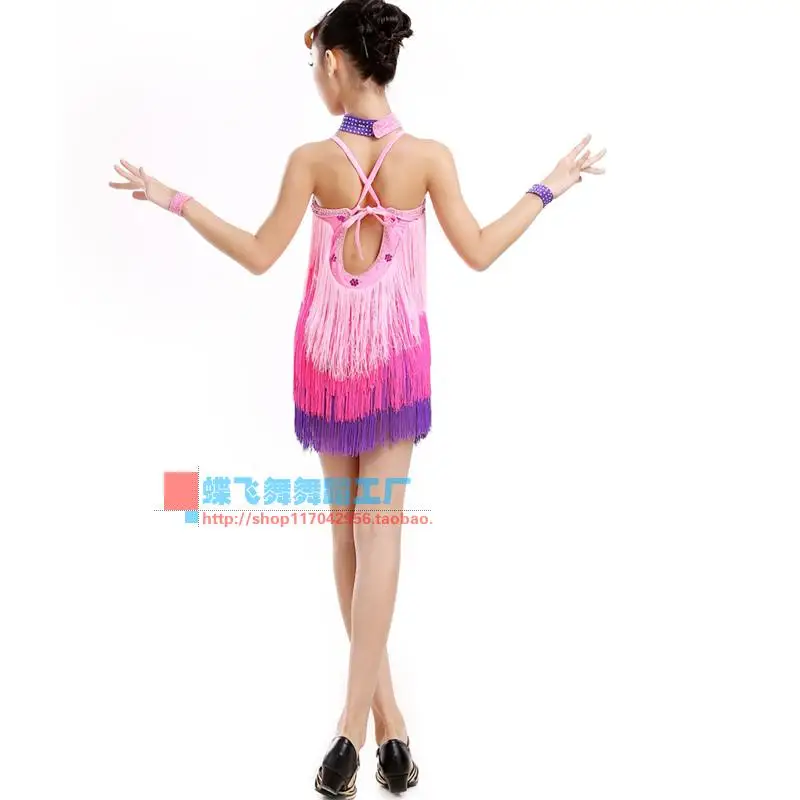 

Adult Child Latin dance costume senior tassel sleeveless latin dance dress for women/child latin dance competition dresses S-4XL