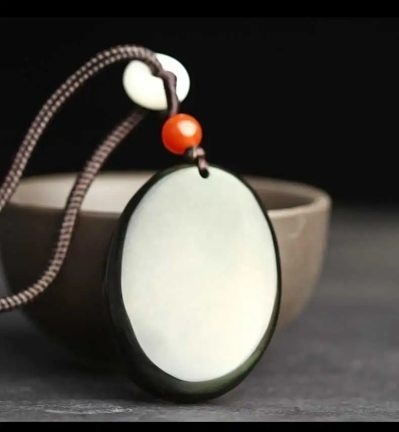 WAN ювелирное ожерелье blessing Lu Zeng Qing gourd Защита тела защищает кулон из черного камня