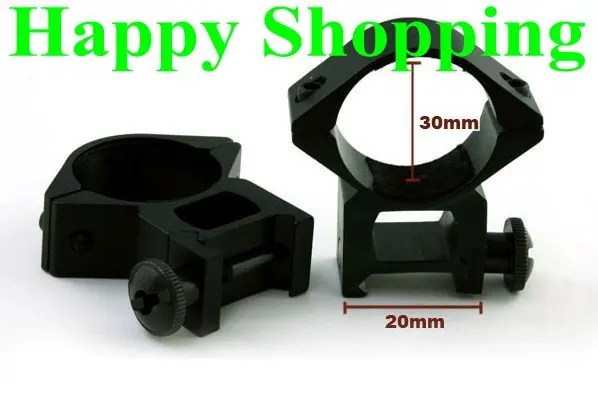 

1 pair of 30mm high profile scope ring mount 20mm weaver base for hunting