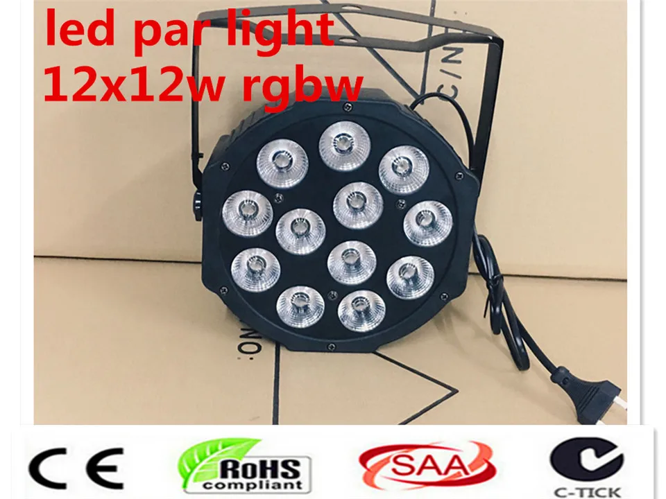 RGBW 4 в 1 12X12W светодиодные лампы сценическое плосветодиодный светодиодное