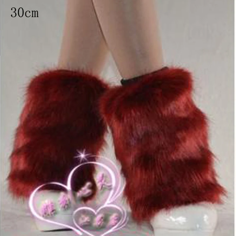 ] 12 цветов мягкий искусственный мех зимний подогреватель голеностопного сустава