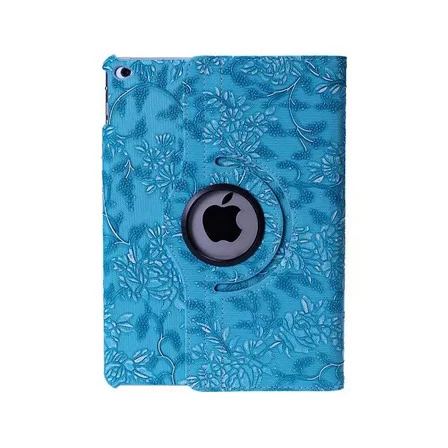 568-grape-bule Чехол для iPad Air/Air 2/для iPad 9,7 дюймов / YRSKV 360 виноградный узор искусственная кожа Вращающийся Смарт Стенд планшет - Цвет: 568-grape-bule