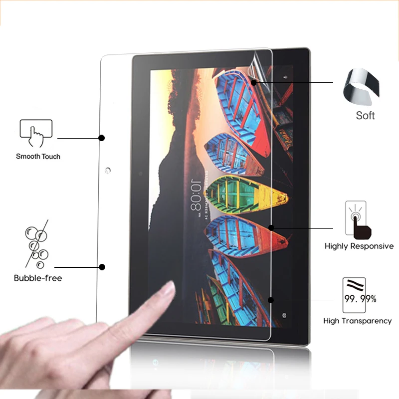 Глянцевая Защитная пленка для экрана высокой прозрачности Lenovo TAB3 10 Business TB3-X70F 1