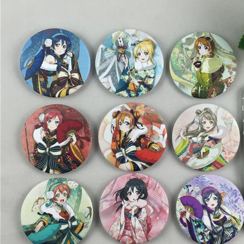 9 шт./компл. значок аниме Love live Lovelive Minami Kotori Ayase Eli Sonoda Nozomi брошь значок больше стилей значок Kawai анимация
