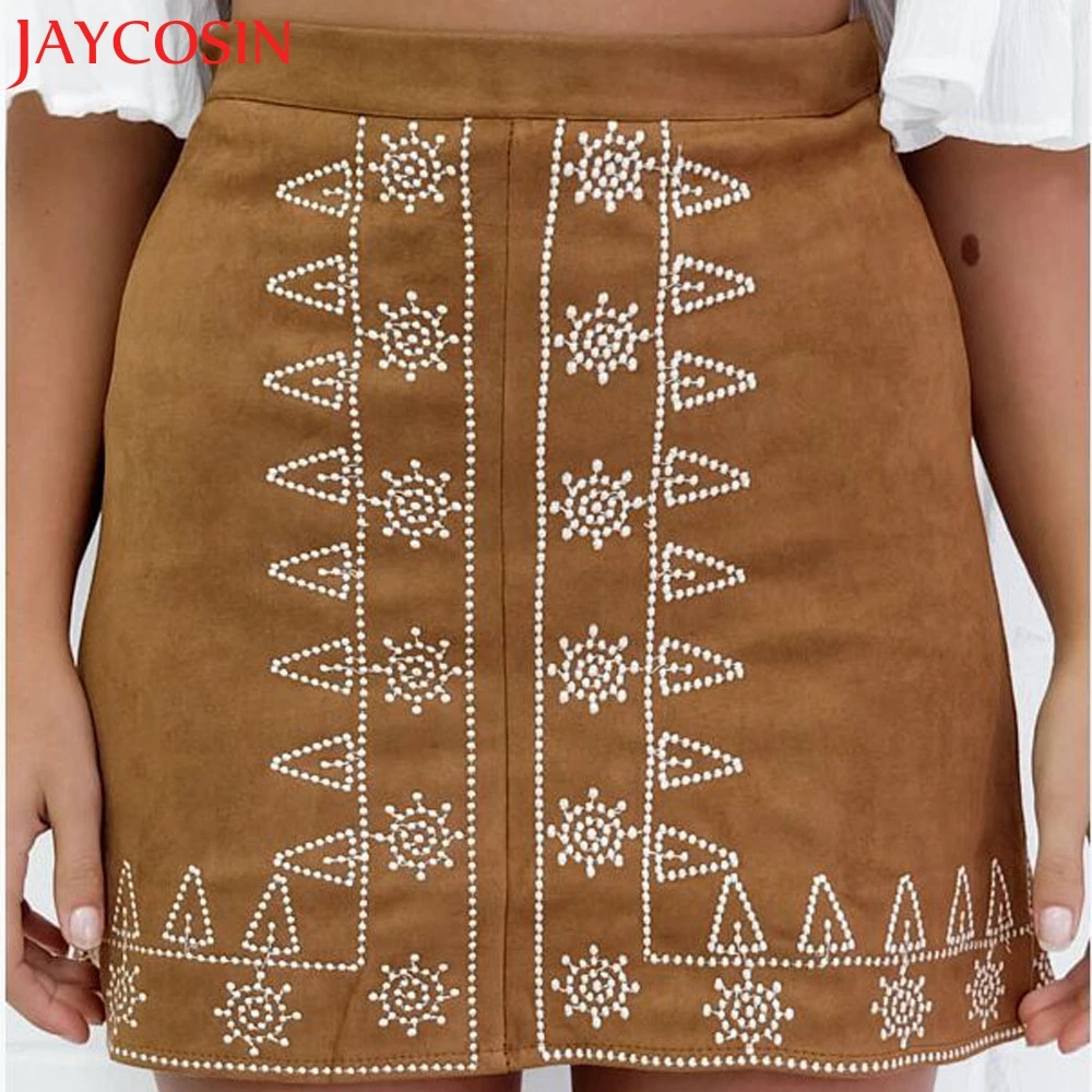 JAYCOSIN осень женская модная сексуальная Женская мини-юбка замшевые тканевые юбки