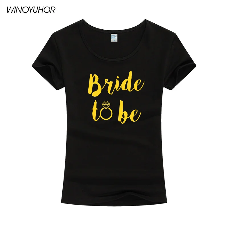 

Bride To Be Letter Print Women T-Shirts Cotton Casual Funny Short Sleeve T Shirt Gift For Lady Girl Fashion Tops Tees