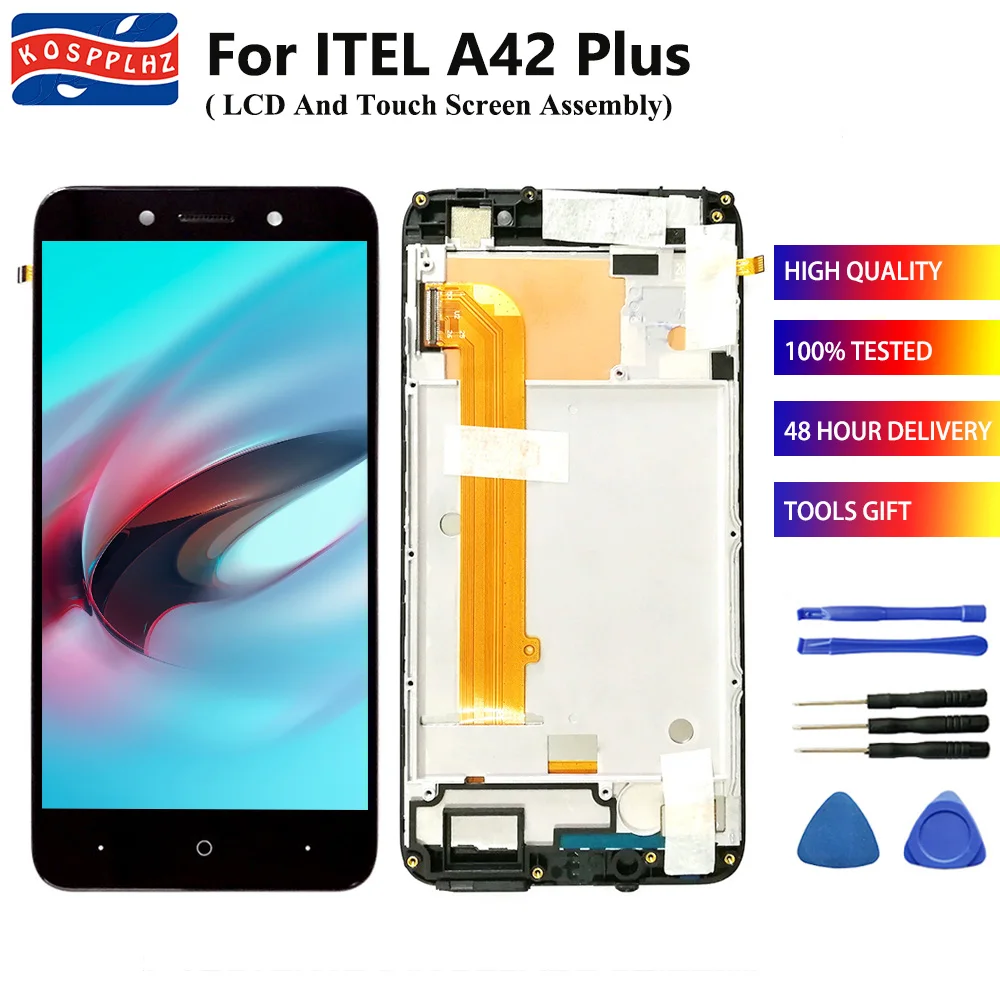 KOSPPLHZ Высокое качество для Itel A42 Plus ЖК-дисплей + сенсорный экран в сборе рамка