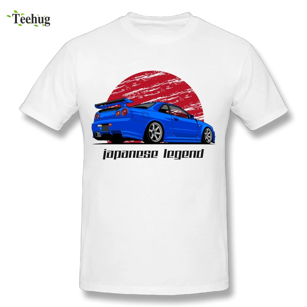 Модный мужской Skyline R34 футболка Лето Уникальный графический принт для мужчин