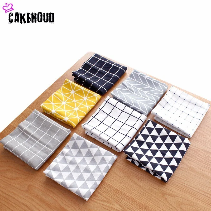 CAKEHOUD Европейская сельская местность решетки хлопковый матрас лаконичная фотография квадратная салфетка микроволновая печь духовка покрытие полотенца ткань