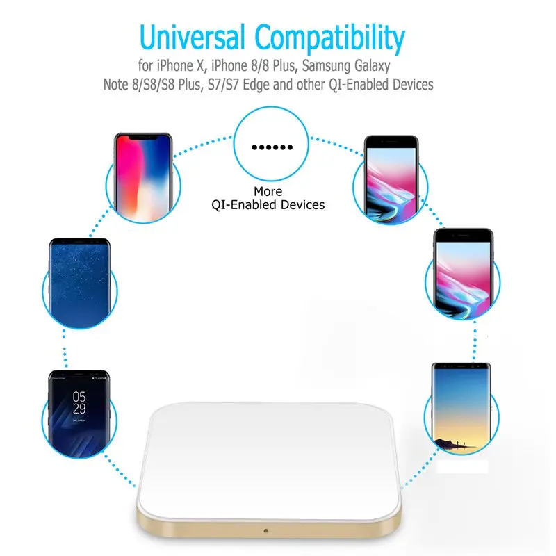 Беспроводное зарядное устройство Qi Receiver для Huawei Honor 8C 8X Max 9 Lite 10 универсальное