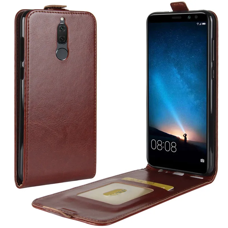 Чехол для Huawei Nova 2i ретро искусственная кожа Crazy Horse Вертикальный флип чехол