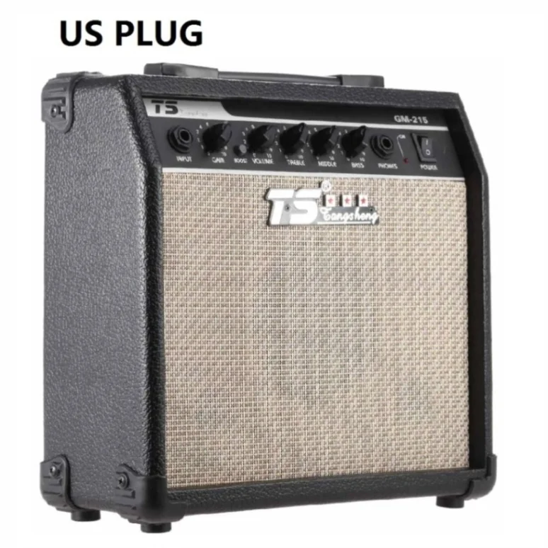 US PLUG GM-215 15 Вт Электрогитары усилитель гитарный усилитель искажения с 3-полосный " Динамик гитары Запчасти и аксессуары - Цвет: US PLUG