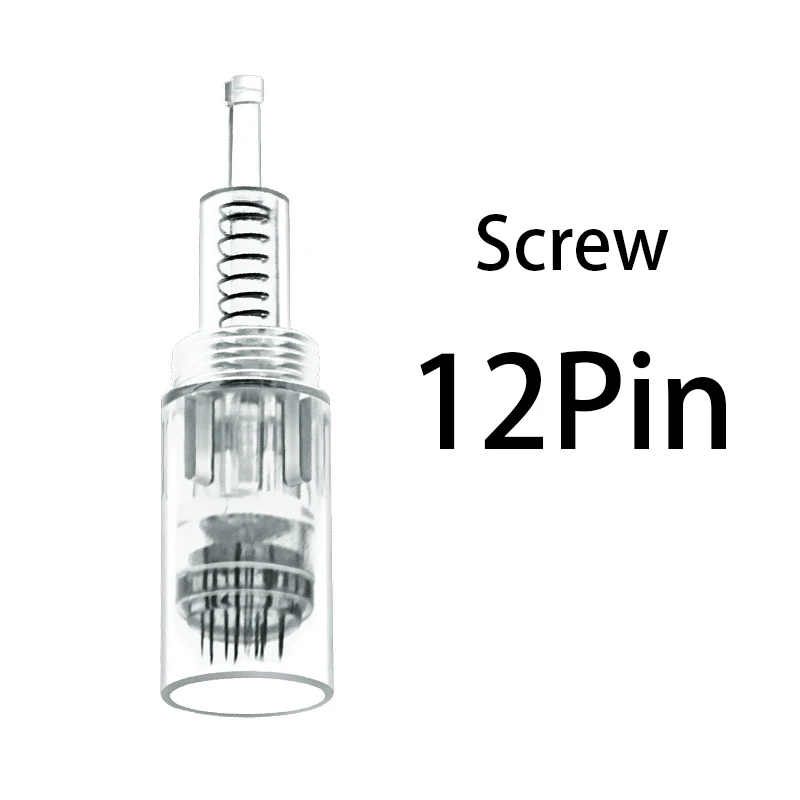 100 шт./лот 9 12 36 42 Pin 3D микро нано круглая игла картридж микроиглы для электрического Dr Derma ручка Cartucho иглы татуировки - Габаритные размеры: Screw-12Pin