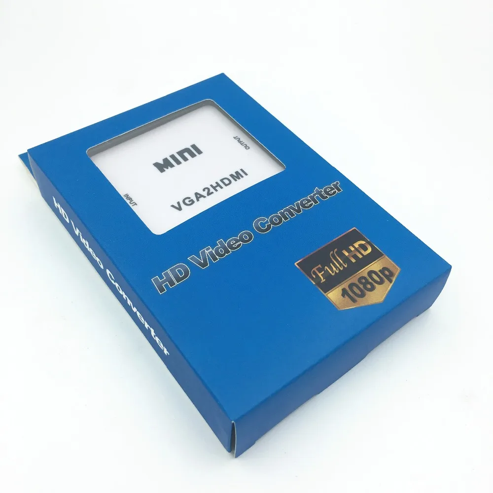 Мини адаптер 1080P VGA HDMI VGA2HDMI конвертер разъем с аудио для ПК ноутбука проектора