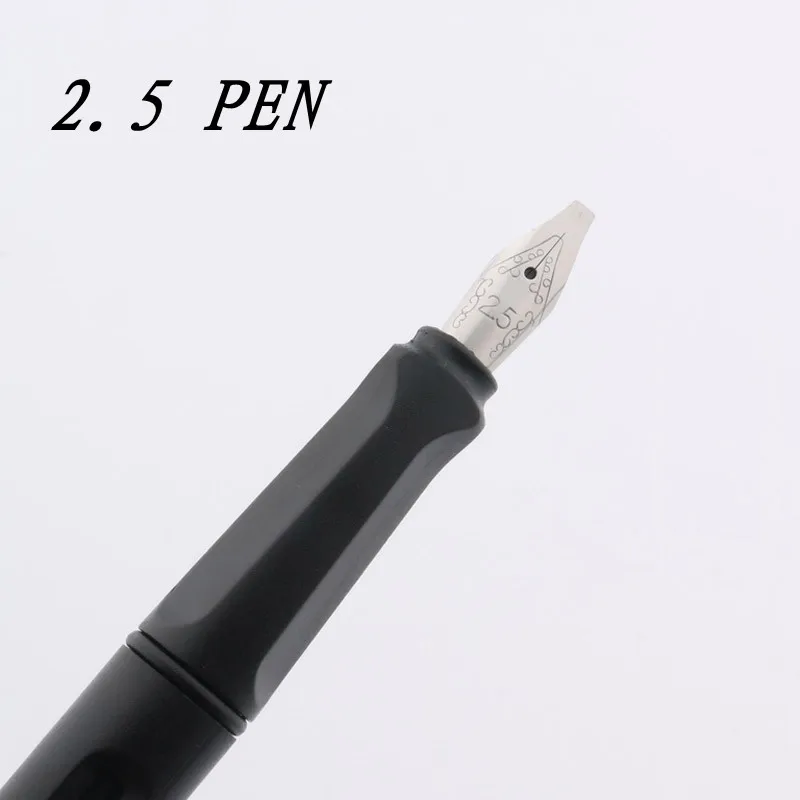 2.5 pen Жирный Утконос Готический параллельный художественный цветок боди арт плоский наконечник винил арабский матовый черный Студенческая авторучка - Цвет: 2.5 pen