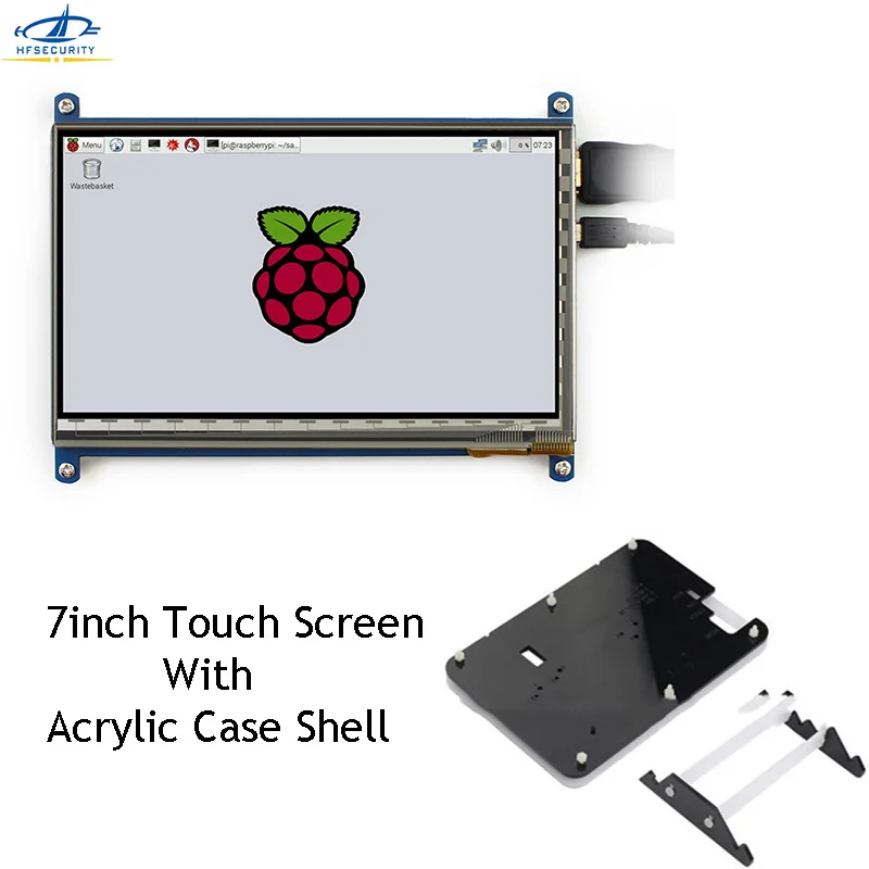 Raspberry Pi 7 дюймов емкостный сенсорный экран Экран совместимому с HDMI USB 1024*600 ЖК