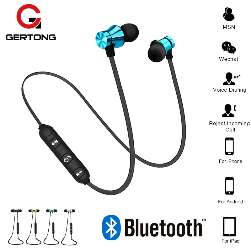 Магнитный аттракцион Bluetooth наушники гарнитура водонепроницаемый Встроенный микрофон шумоподавление спортивные стерео наушники для смартфона