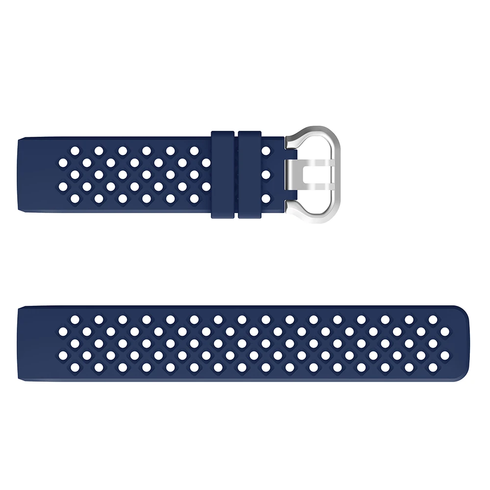 Модные спортивные дышащие силиконовый ремешок для Fitbit Charge 3 Смарт-часы спортивные часы ремешок большой трубы