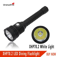 4000 lumens diving flashlight torch 18650 underwater 100m scuba dive light 4 mode stepless dimming xhp70 2 led flashlight