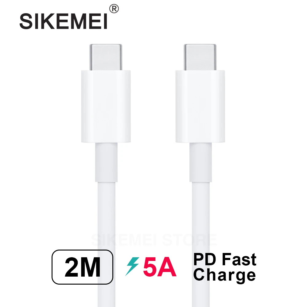 USB Type C к 2M PD кабель для быстрой зарядки шнур 5А зарядка питания MacBook Air Pro 87W 61W 30W 29W