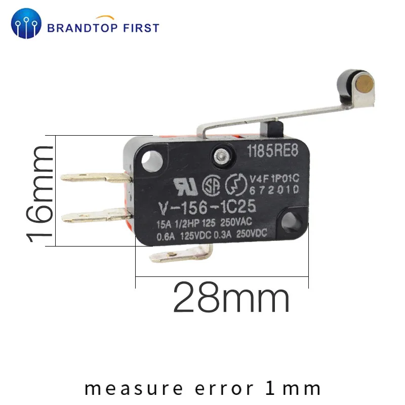 V-151-1C25/V-152-1C25/V-153-1C25/V-154-1C25/V-155-1C25/V-156-1C25/V-15-1C25/V-15-1B5/Мгновенный микро концевой выключатель - Цвет: V-156-1C25