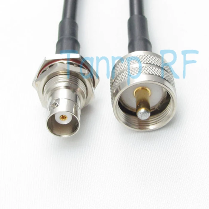 Free Shipping! 20inch 50cm RG58 extension cable RF connector BNC female nut bulkhead to UHF male Pigtail coaxial jumper | Обустройство