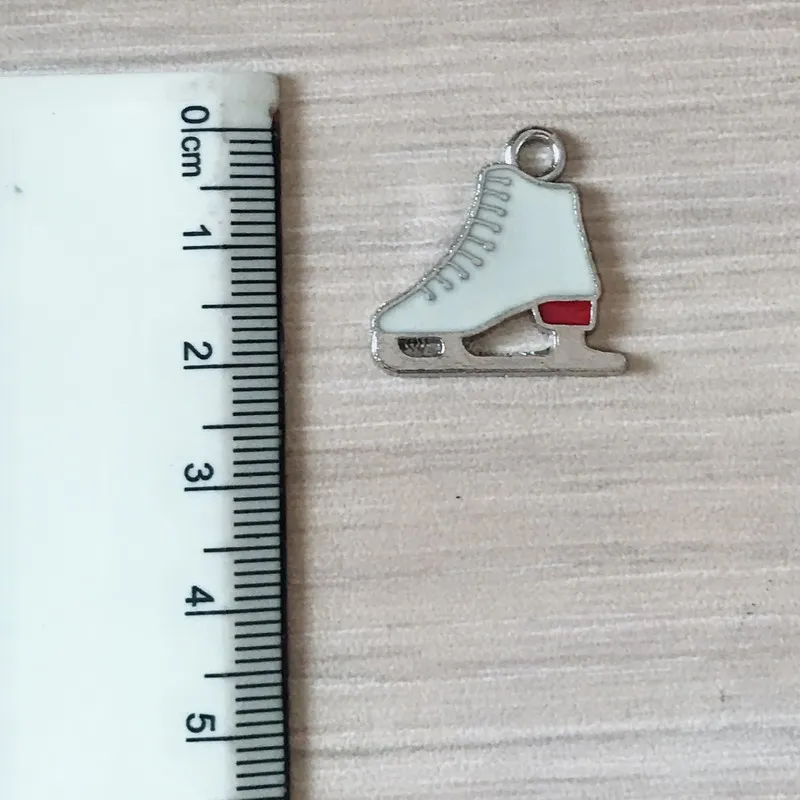 6 шт. DIY шарма льда брелок конек для очарование Браслеты подвески серьги