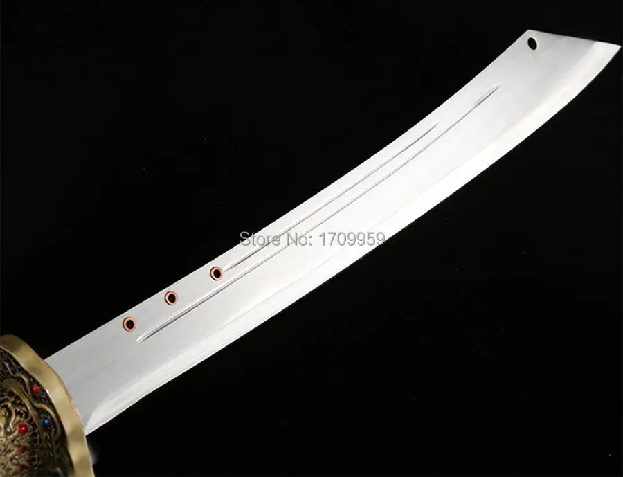 Китайский Меч KungFu Broadsword Катана ушу да дао острый высокий клинок из марганцевой