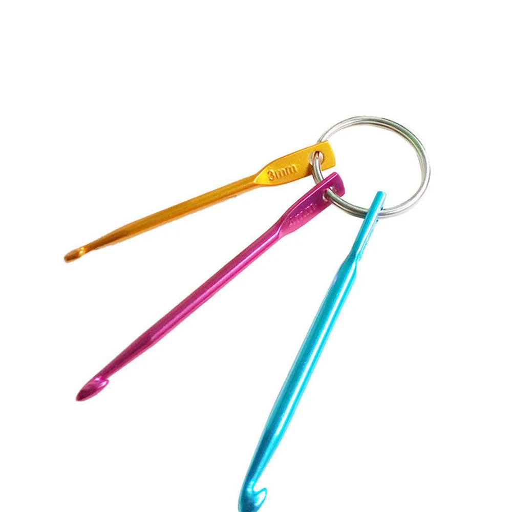 Горячая Распродажа 3 шт./компл. Вязание иголки Крючки красочные Алюминий ручка