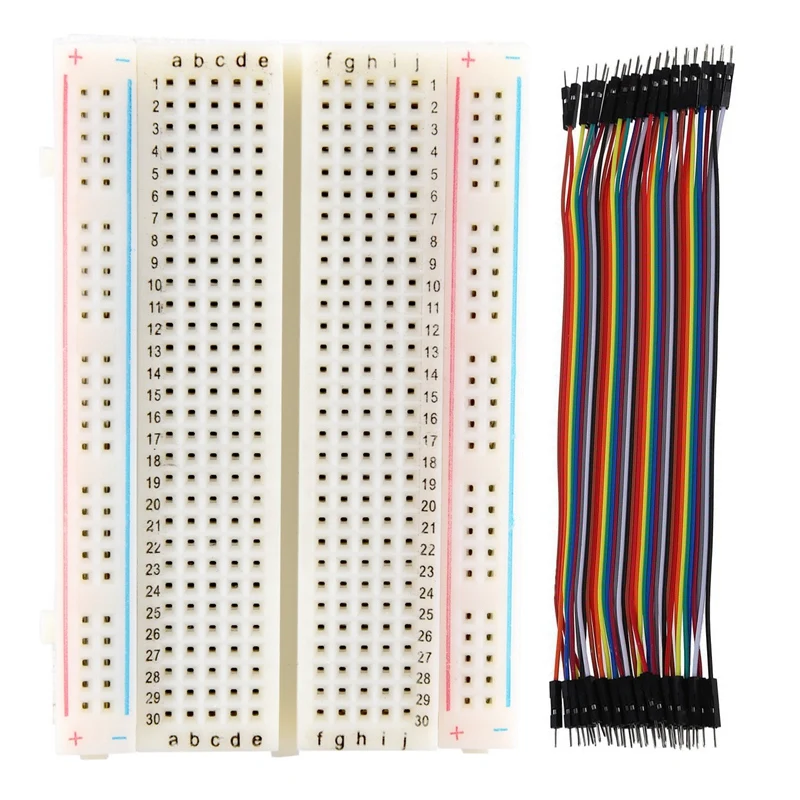 

Breadboard Experiment Board Breadboard 400 Contacts & 40pcs 20cm 2.54mm Male To Male Breadboard Jumper Wire Cable For Arduino