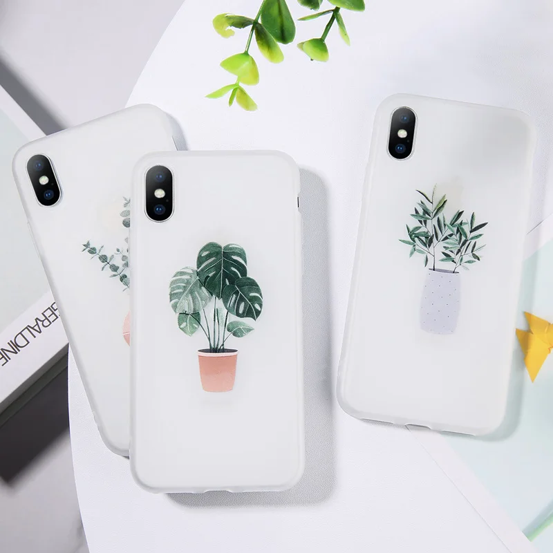 Чехол для телефона USLION с зелеными растениями в горшке iPhone 11 Pro Max X XS XR чехол 6 7 6S 8 Plus