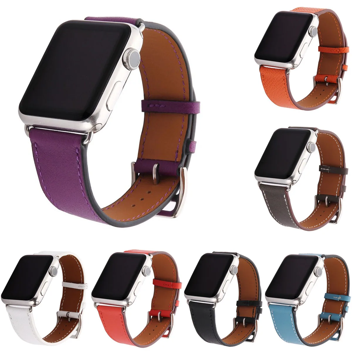 Ремешок из натуральной кожи для Apple Watch iWatch 42 мм 38 | Наручные часы