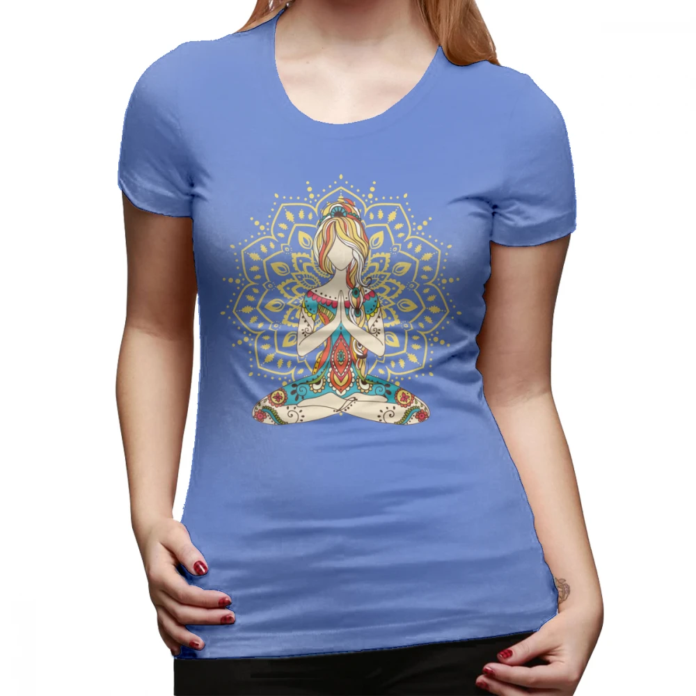 Футболка «Om» Om Chakras minditness медитация дзэн футболка с графическим коротким рукавом женская футболка фиолетовая XXL Женская футболка - Цвет: Армейский зеленый