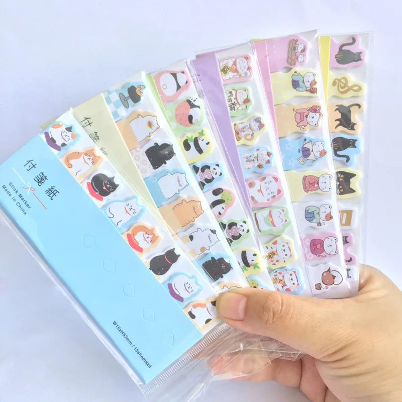 

Cute Cat Panda N Times Memo Pad Sticky Notes Cartoon Animal Bookmark Stationery Label Stickers School Supplie Notepad escolar