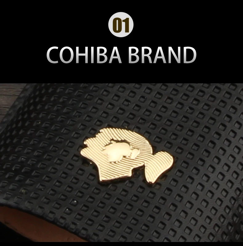 COHIBA кожаный чехол для сигар Humidor портативный карманный 2 трубки держатель дорожный увлажнитель для сигар коробка для хранения аксессуары для сигар W/Подарочная коробка