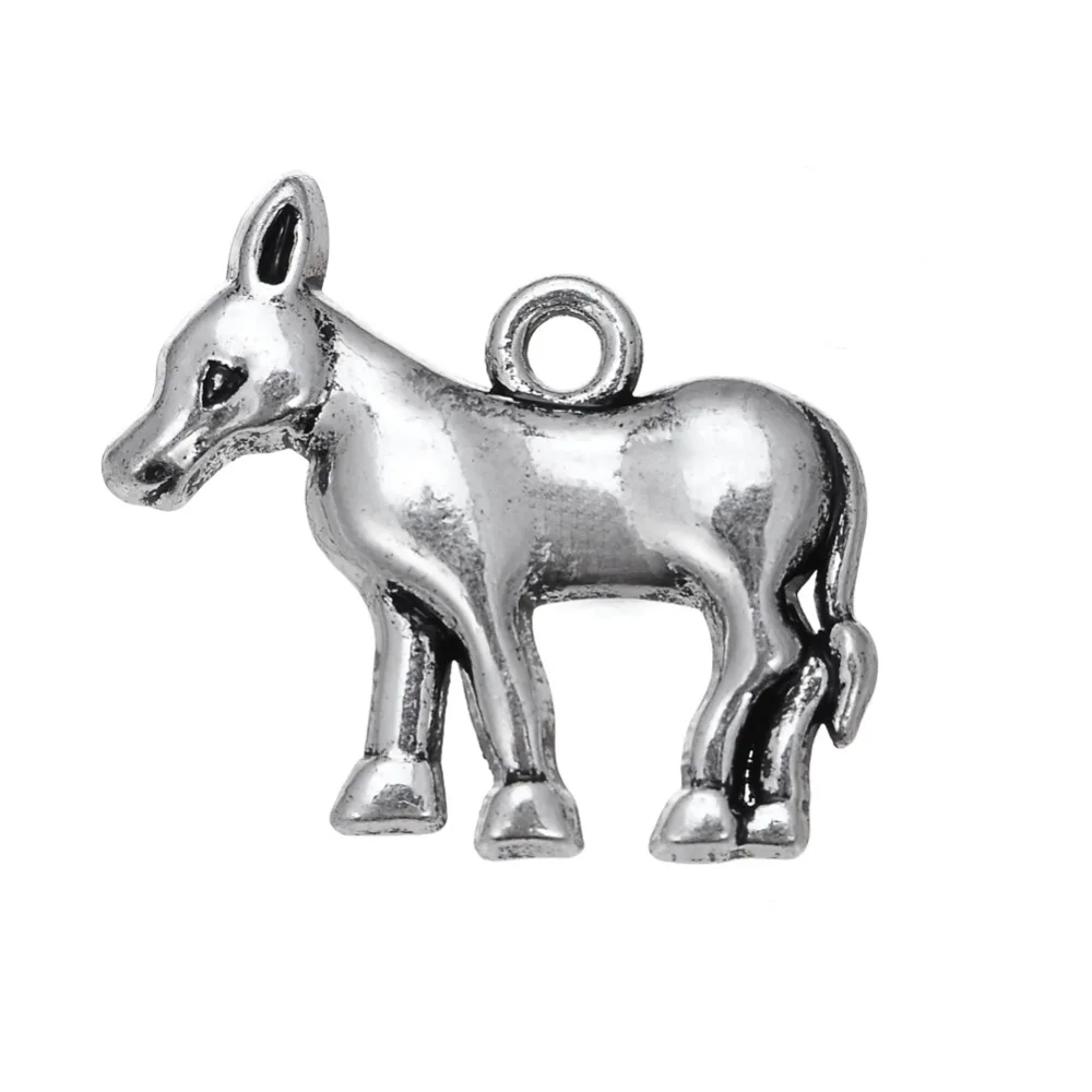 

Small Metal Walking Donkey Animal Charms