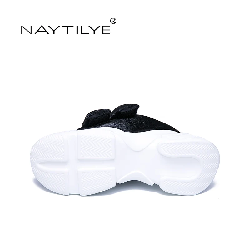 NAYTILYE/Новинка года; женская обувь; Повседневная модная женская обувь на платформе с круглым носком; сезон весна-осень; цвет серебряный, черный; Размеры 35-40